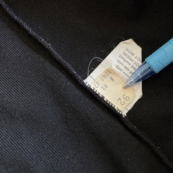 Vintage Accent Open Front Black Velvet Blazer Shoulder Pads Womens Size 42 (UU) - Picture 8 of 11